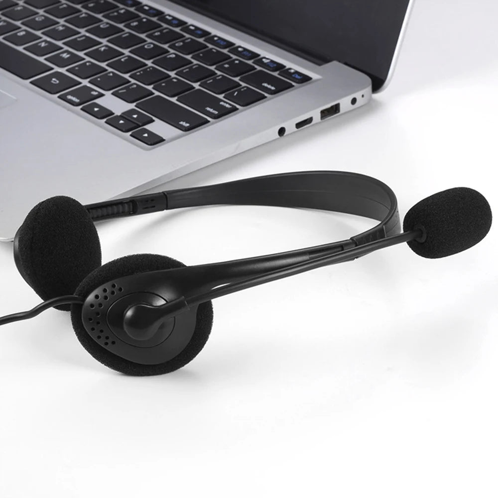 Casque USB avec microphone, réduction du bruit, pour appels sur ordinateur, chat, centre d'appels, casque de service