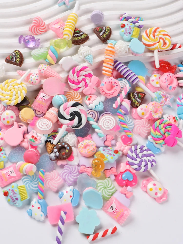 30 accessoires de bricolage aléatoires, accessoires pour cheveux, décorations autocollantes universelles, bricolage fait à la main, accessoires pour vêtements bricolage