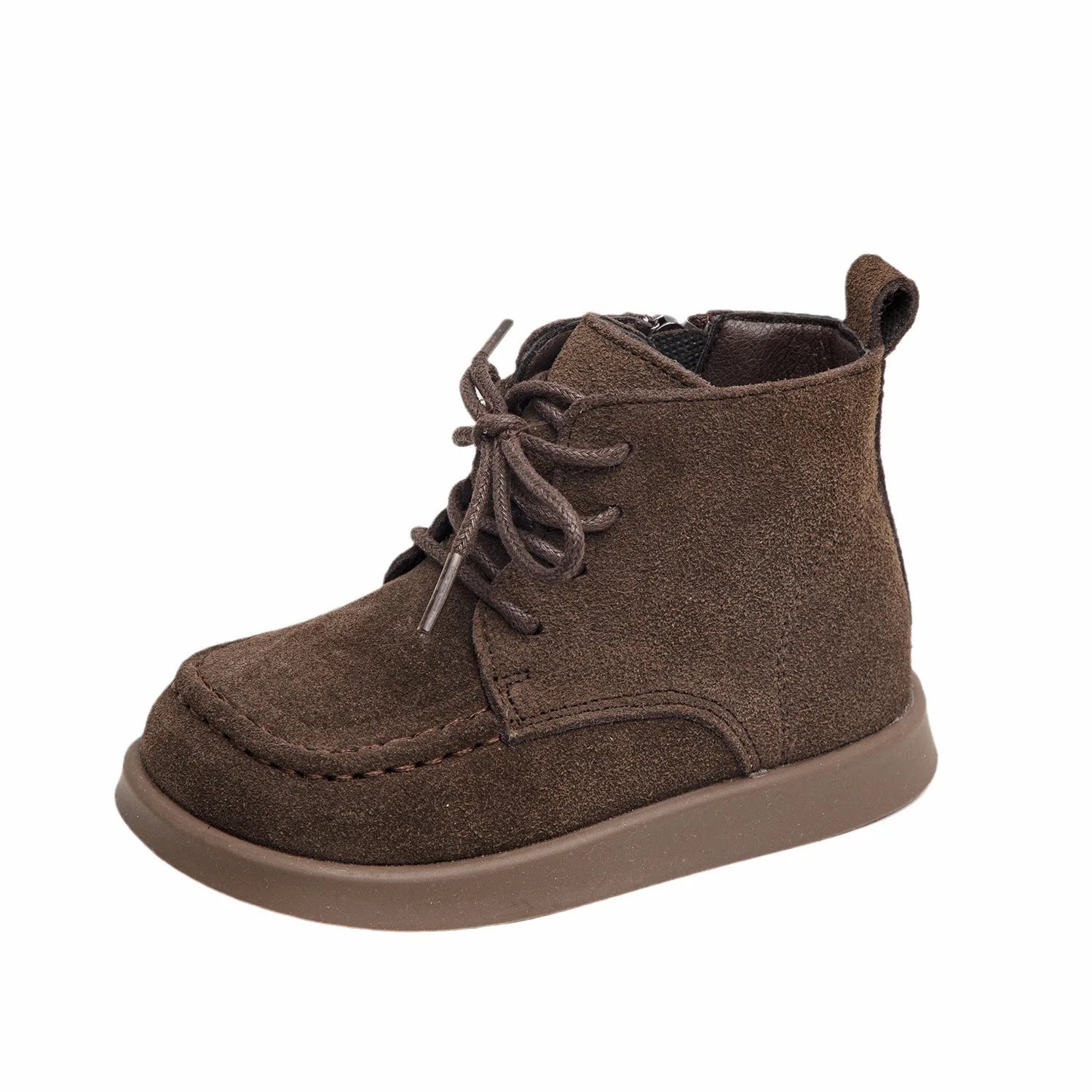 Bottes de neige en cuir véritable pour enfants, peluche, daim, semelle souple, rinçage, extérieur, chaud, garçons, filles, taille 22-33, hiver