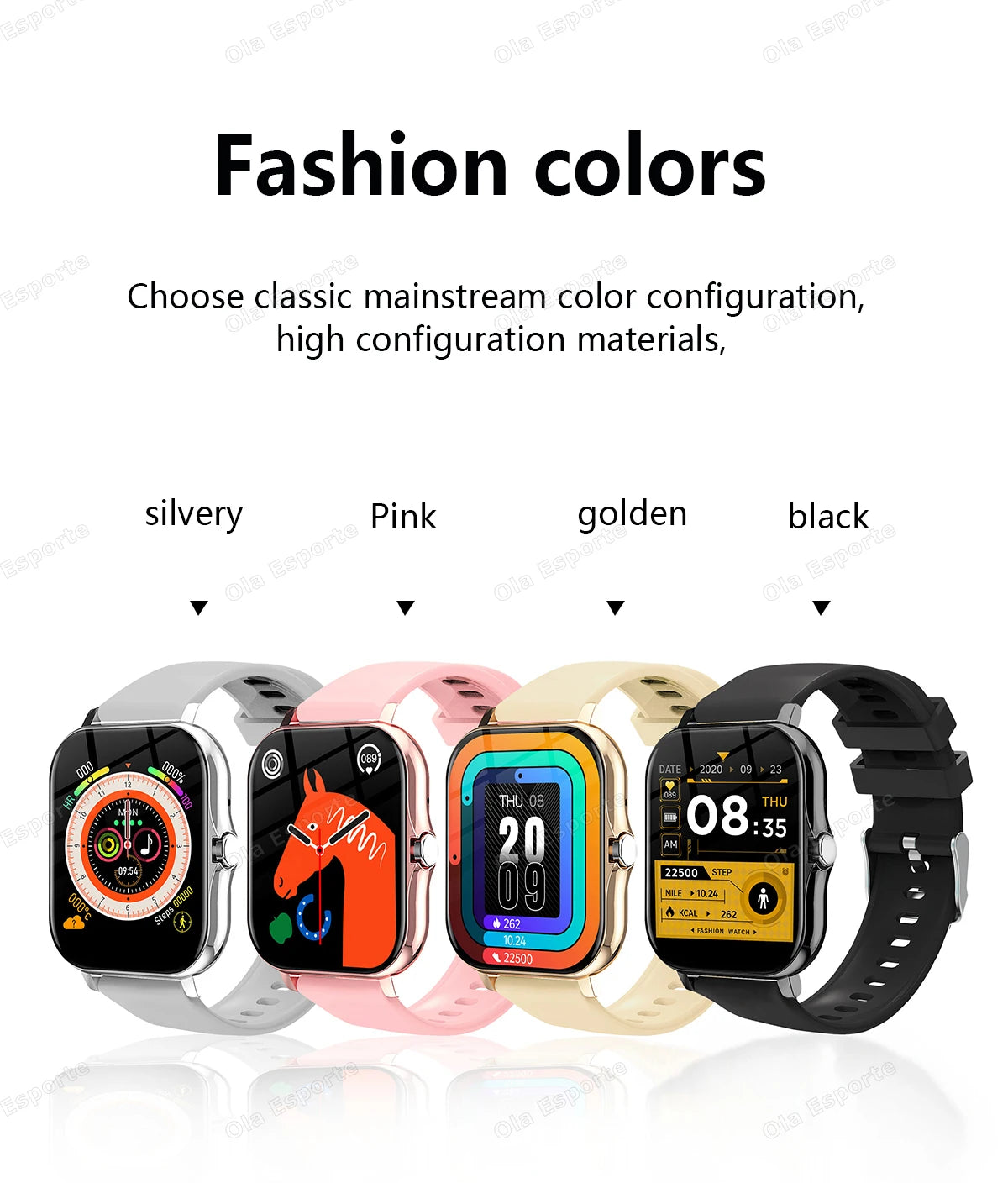 Nouvelle montre intelligente 2.01 pouces HD affichage réponse faire appel Message vue Modes sportifs smartwatch bricolage cadran prévisions météorologiques hommes femmes