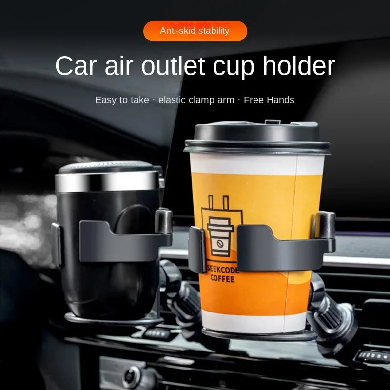 Porte-gobelet d'eau pour voiture, porte-boisson au thé, sortie de climatisation, cendrier, siège à cadre fixe, multifonction