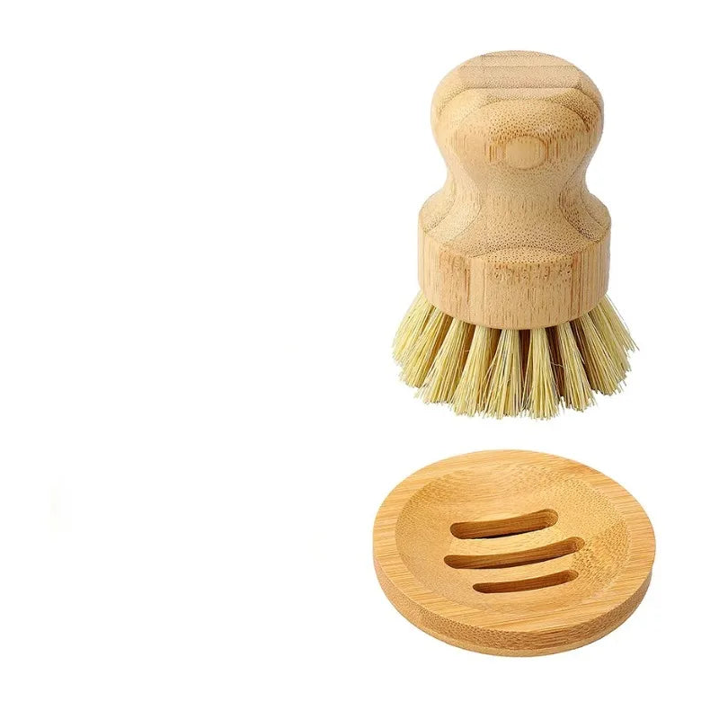 Brosse à récurer la vaisselle en bambou Regina, brosse à récurer la vaisselle en bois de cuisine, brosse à livres pour laver la vaisselle, casserole en fonte, 1 pièce, 2 pièces