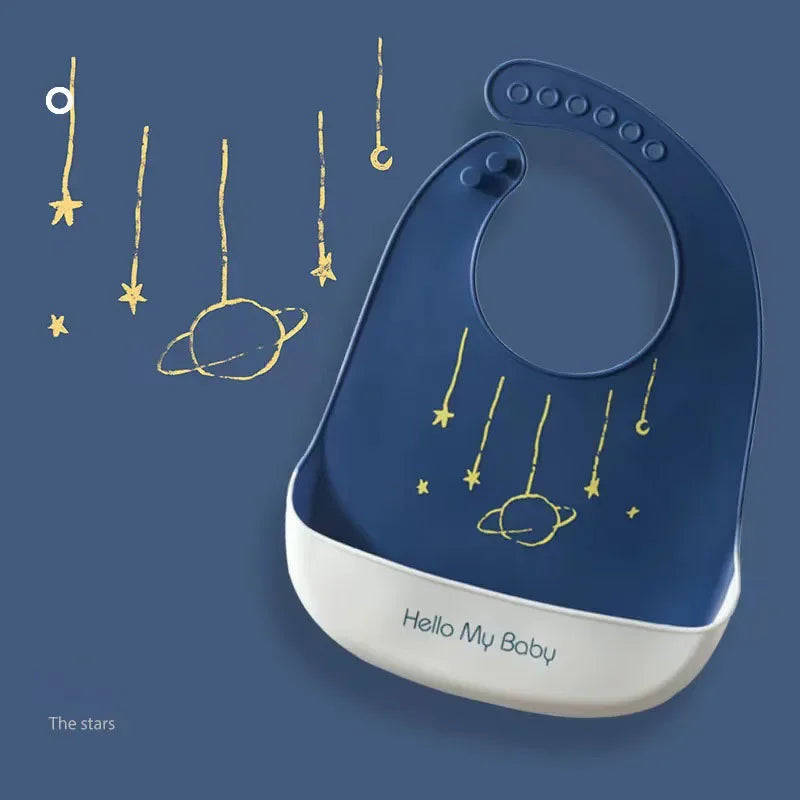 Bavoirs en Silicone souple pour bébés garçons et filles, bavoir imperméable pour nourrissons, tabliers de dessin animé pour nouveau-nés, bavoirs pour tout-petits, tissus pour rots, Bandana