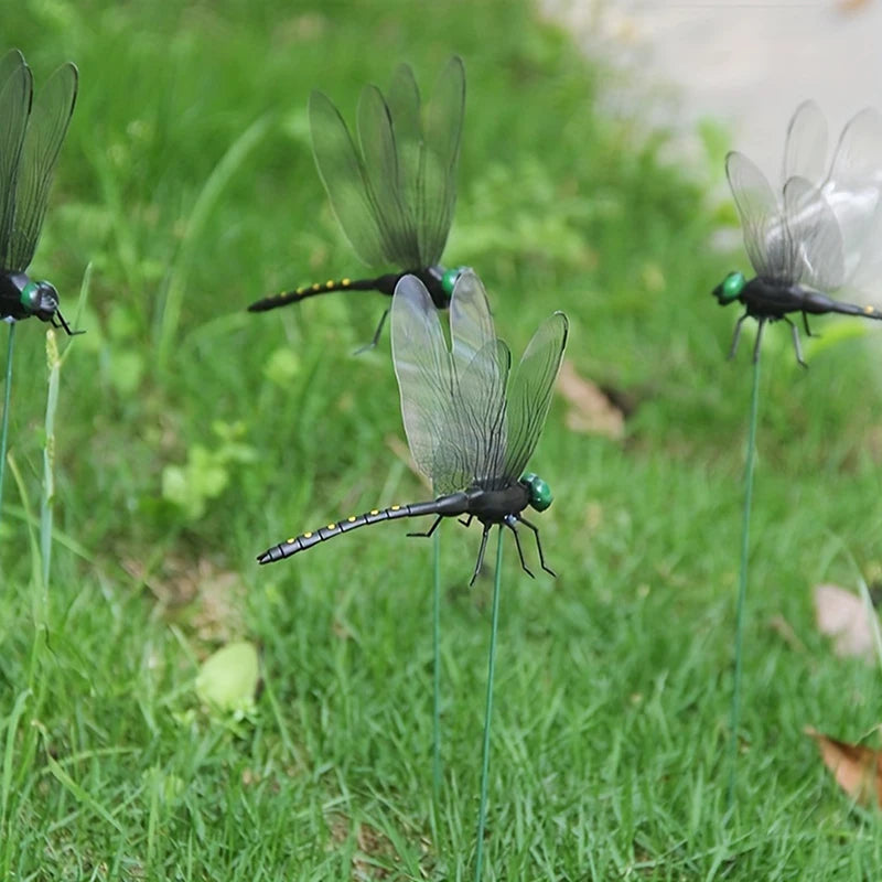 Outdoor Mosquito Repellent Simulation Stick, Dragonfly, Dragonfly Repellent Artifact, Dragonfly Stakes, Yard Plant, Lawn Decoration
