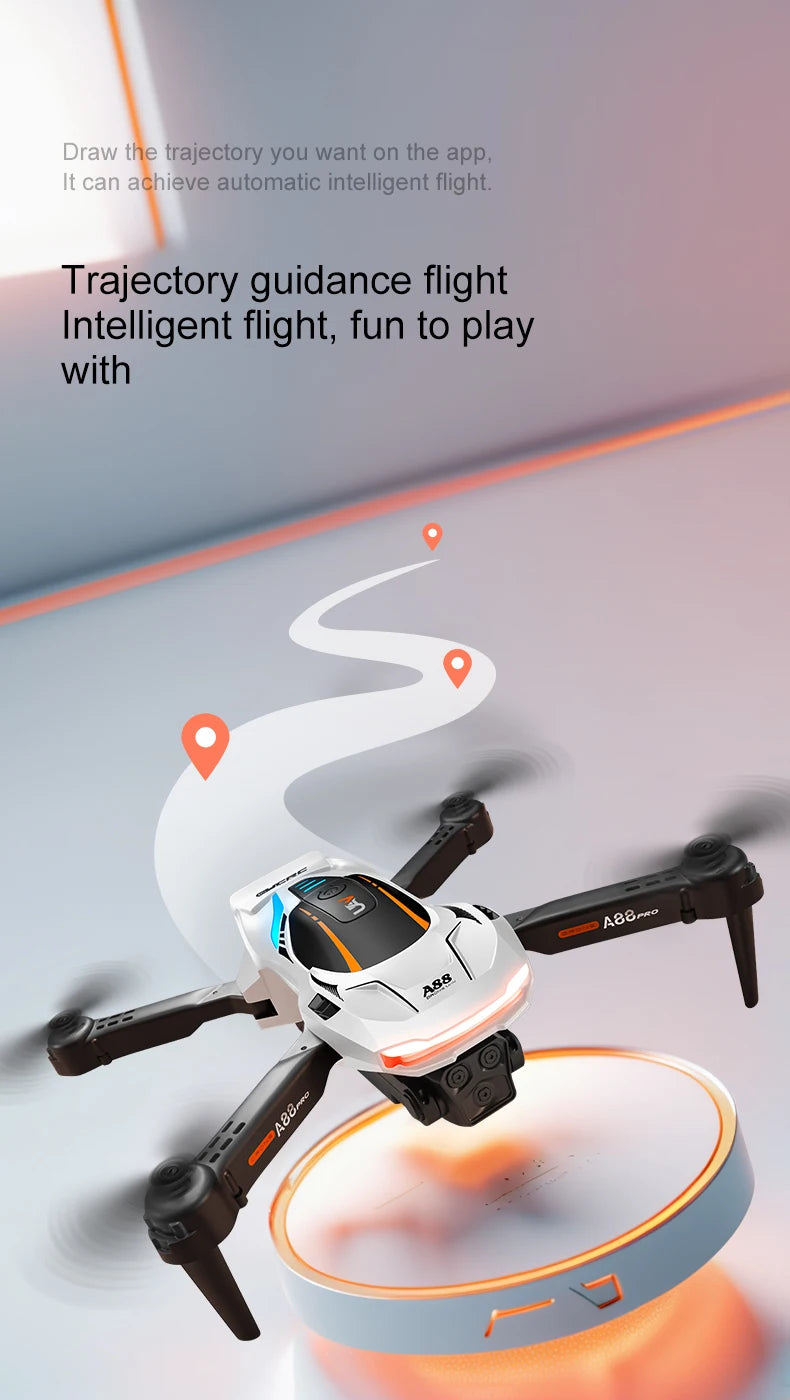 Mini importateur A88 avec caméra pour touristes 8K, haute définition, photographie aérienne professionnelle, GPS, évitement d'obstacles, quadrirotor, importateur de sécurité RC
