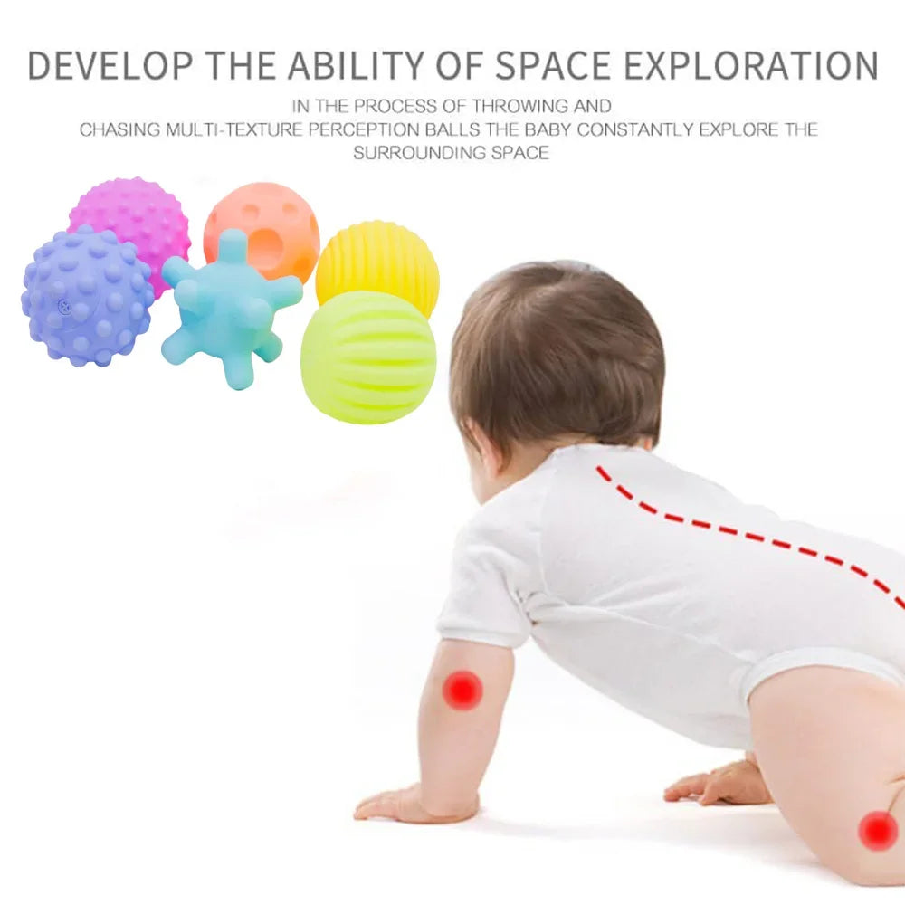 Boules texturées pour bébé, jeu sensoriel, activité de 6 à 12 mois, balle multi-doux, jouets de douche Montessori pour enfants, meilleur cadeau, 6 pièces