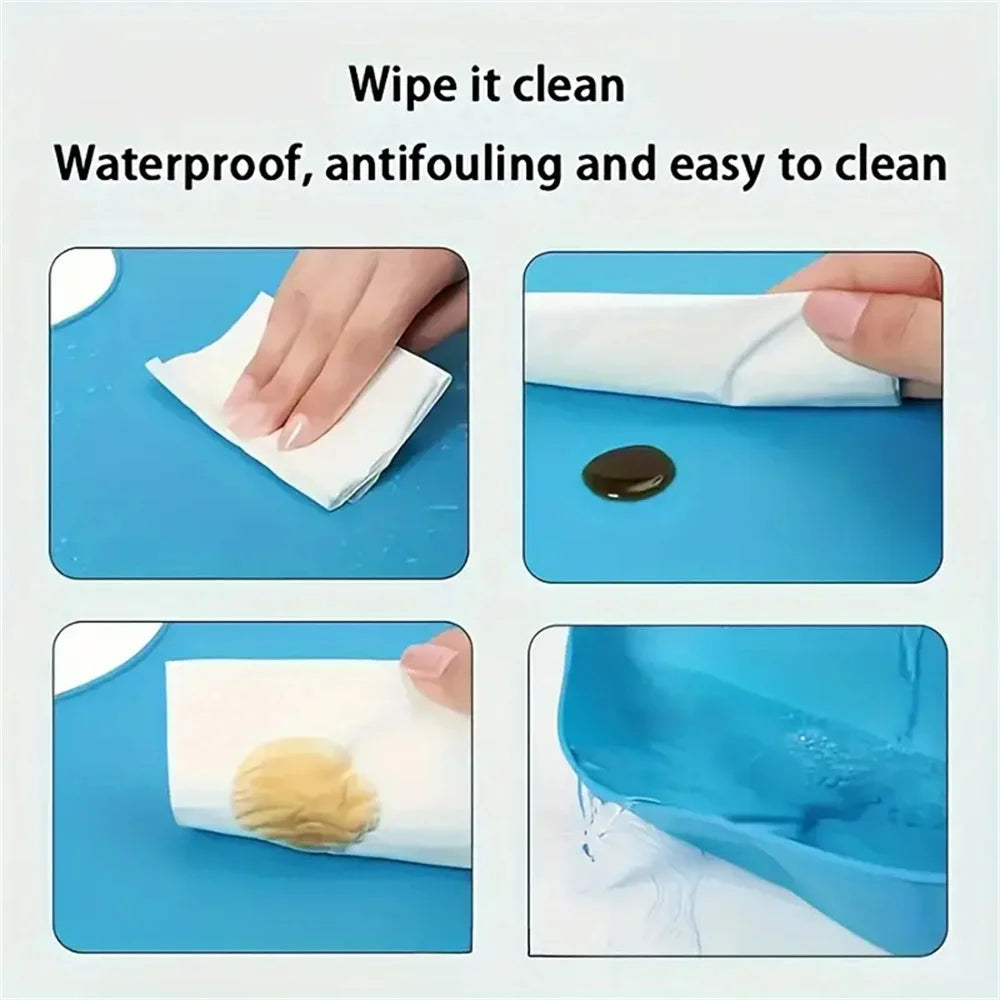 Grands bavoirs imperméables en Silicone pour adultes, de qualité alimentaire, avec poche, aide à l'alimentation, pour hommes et femmes âgés, accès aux vaisselle Portable