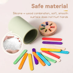 Jouets en bois Montessori, tri des couleurs, jouets à motricité Fine, jouets sensoriels assortis, Puzzle éducatif précoce, cadeau pour tout-petits