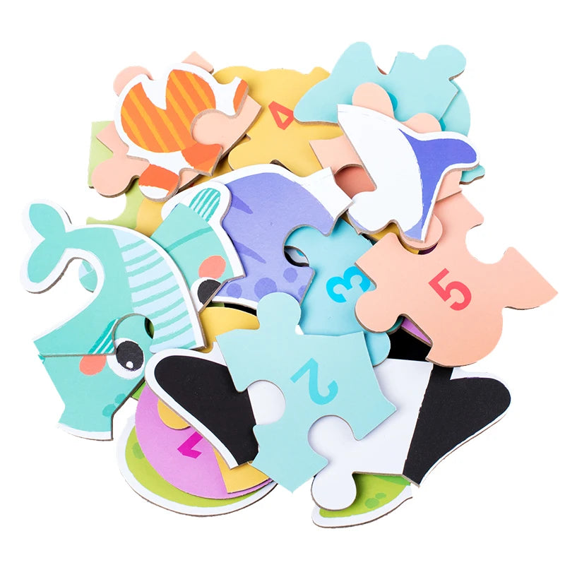 Montessori bébé Puzzle jouets éducatifs pour enfants 2 à 4 ans enfant en bas âge 3D Puzzle en bois enfants boîte de fer jeux de Puzzle jouets