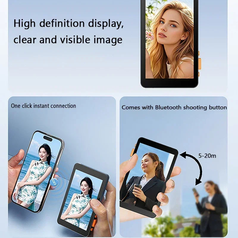 Smartphone moniteur magnétique écran projecteur téléphone caméra arrière Selfie pour Vlog enregistrement vidéo en direct pour Android iPhone