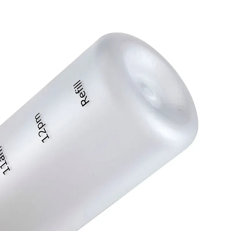 Nouveau 1L bouteille d'eau avec timbre de temps sans BPA réutilisable Fitness Sports voyage en plein air étanche tasse d'eau bouilloire givrée
