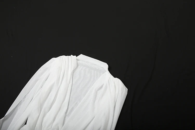 Coquette de chat bizarre, robe Patchwork Sexy pour femmes, transparente, col pivotant, sans manches, slim, soirée de minuit, Clubwear, Mini moulante