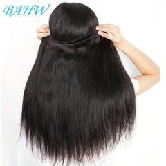 Fow Momen-Extensions de Cheveux Péruviens 100% Naturels Lisses, Tissage en Lot de 1/2/3/4 Paquets Richesse, 8-30 Pouces