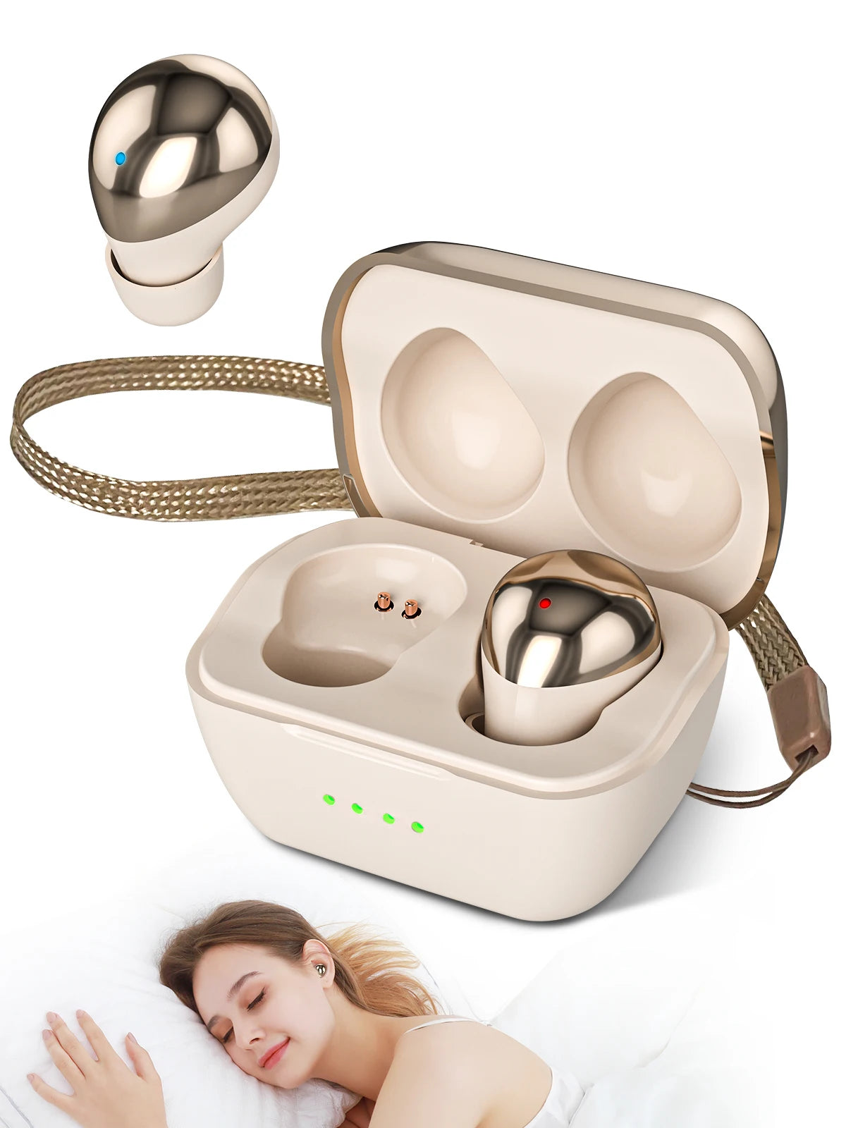 Écouteurs intra-auriculaires sans fil Bluetooth TWS, casque Invisible, HiFi, basses profondes, oreillettes de sommeil avec micro HD, pour IPhone Xiaomi