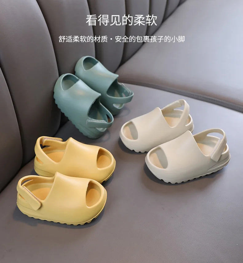 Pantoufles d'été pour enfants, vente en gros, chaussures de plage, commerce extérieur, chaussures trouées pour petits enfants, chaussures pour bébés