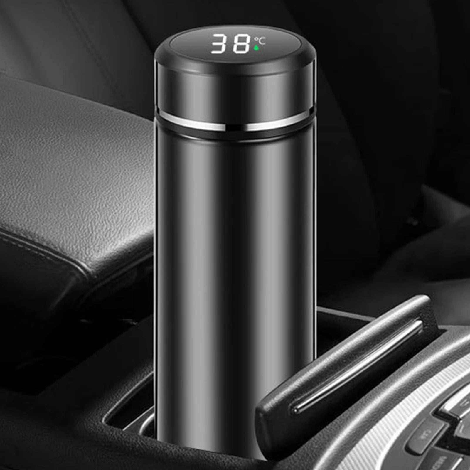 500ml Stainless Steel Vacuum Insulated Smart Water Bottle, LED Temperature Display, Spill-Proof, Portable for Home, Travel and Sports