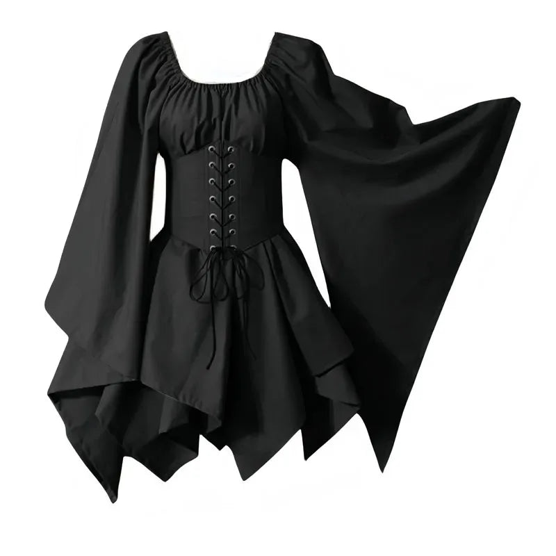 Costume médiéval pour femmes, robe médiévale de la Renaissance, fée elfe, Costume traditionnel Viking irlandais, oreille d'elfe pour fête d'halloween