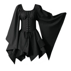 Costume médiéval pour femmes, robe médiévale de la Renaissance, fée elfe, Costume traditionnel Viking irlandais, oreille d'elfe pour fête d'halloween