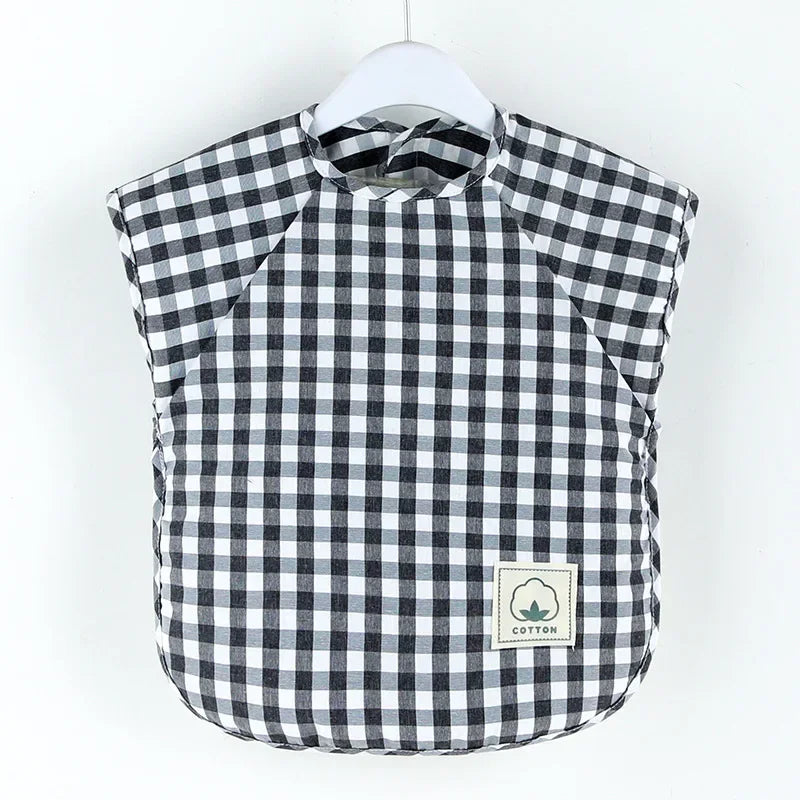 Bavoir mangeant pour bébé, tablier imperméable sans manches, salopette alimentaire, peinture en argile faite à la main, vêtements de travail pour filles et garçons, tissus à roter