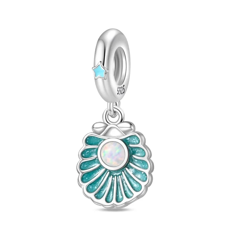Pendentif de Collection d'écologie marine en argent Sterling 925, mignon, méduse, hippocampe, baleine et tortue, bijoux fins, cadeau de fête sur la plage