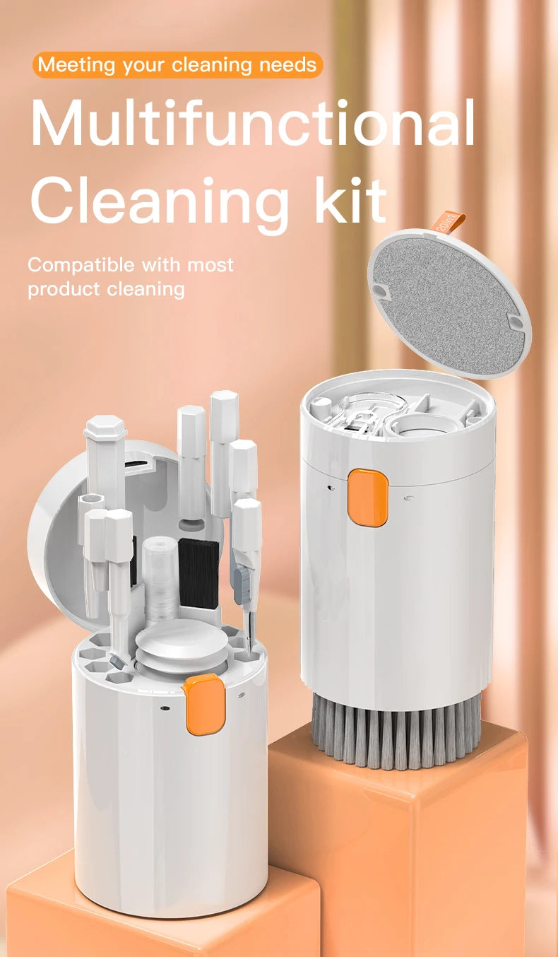 Kit de livres multi-outils pour ordinateur portable, tablette, téléphone, ordinateur portable, kit de nettoyage de clavier portable, brosse de nettoyage pour écouteurs, Airpod, 20 en 1