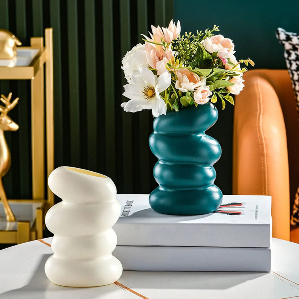 Vase à fleurs nordique, décoration de salle, décoration de maison moderne, accessoires d'intérieur, ornement de chambre à coucher, Table de jardin, Vase décoratif pour plantes