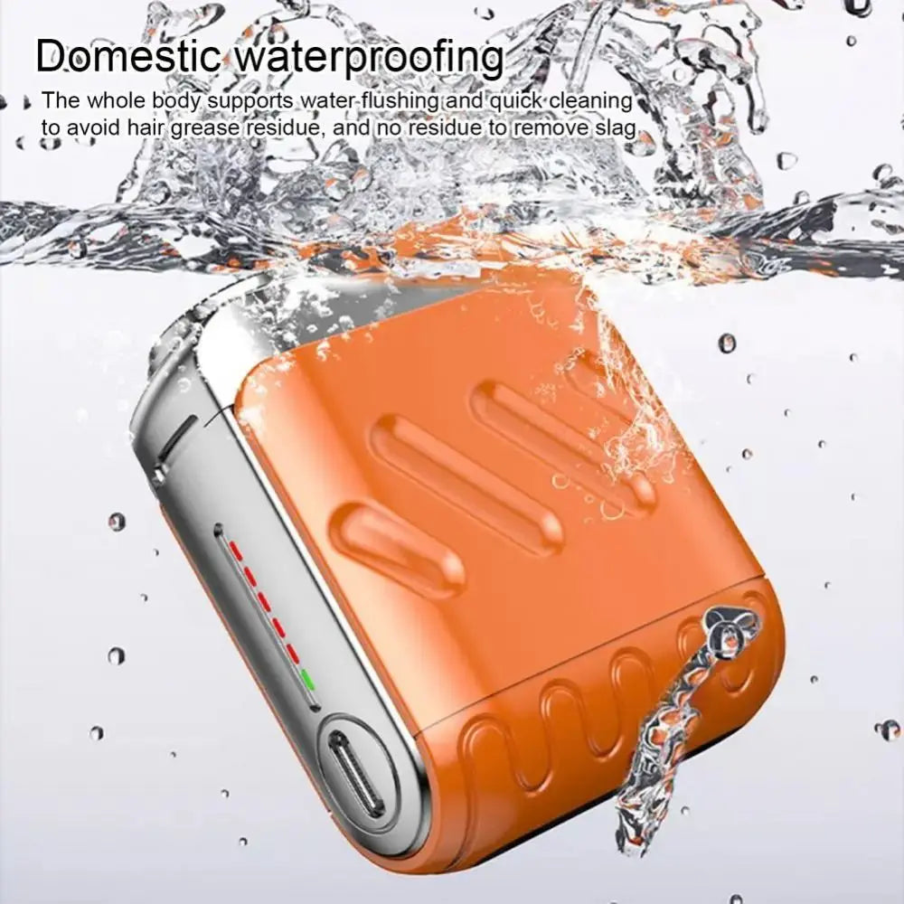 Mini Compact Electric Shaver for Men, Magnetic, Double Head, Portable, Rotary, Waterproof, 9000 Revolutions, Beard Trimmer for Dad