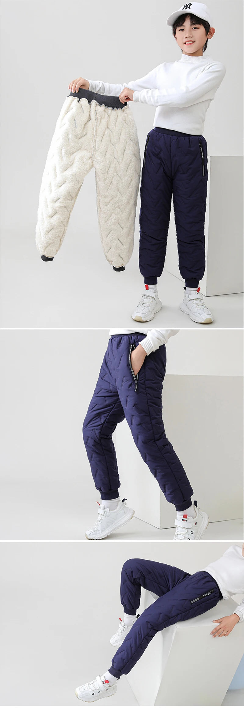 Filles hiver chaud mode cachemire coton pantalon pour garçons âgés de 3 à 12 ans enfants décontracté imperméable épaissir pantalons de survêtement vêtements pour enfants