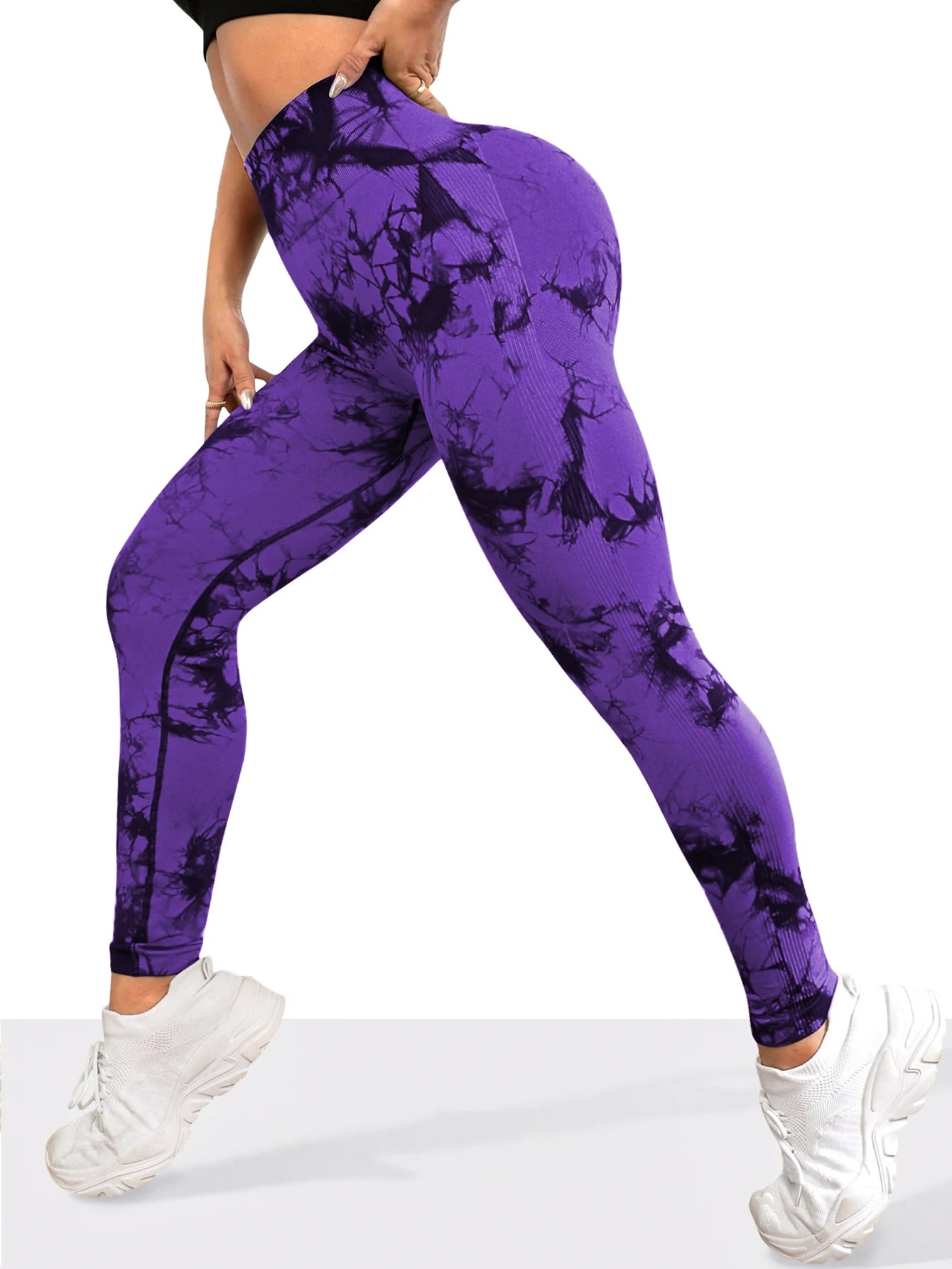 Pantalon de Yoga sans couture pour femmes, teinture par nouage, taille haute, doux et confortable, vêtements de sport, Leggings d'entraînement, collants