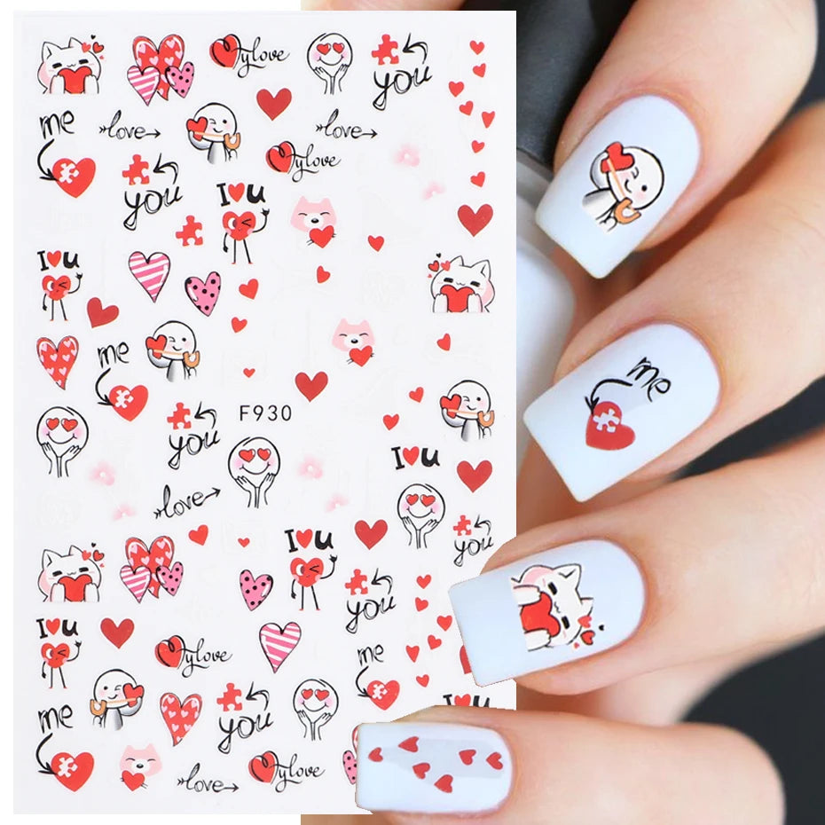 Easter bunny nail stickers, self-adhesive 3D decals, nail art supplies, cartoon character, DIY nail stickers