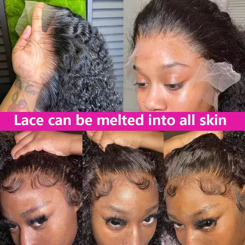 100% cheveux humains lâche vague profonde courte Bob perruques cheveux humains 13x4 Transparent dentelle avant perruque 16 pouces 200 densité perruque vietnamienne