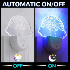 Veilleuses à brancher dans le mur, veilleuse à couleur changeante pour enfants, veilleuse LED RGB avec capteur du crépuscule à l'aube pour chambre d'enfants