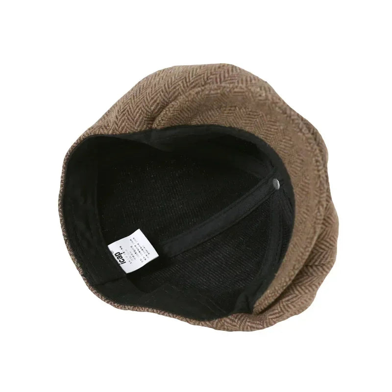 Casquette béret Vintage pour enfants, joli et élégant, chapeau de journal Ca rétro et Tweed pour enfants