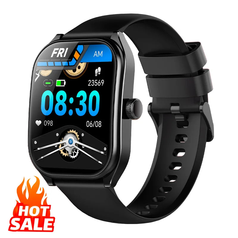 Montre intelligente 2.01 ''AMOLED écran incurvé IP68 étanche Bluetooth 5.3 appel AI Vioce Assistant Fitness Smartwatch pour hommes