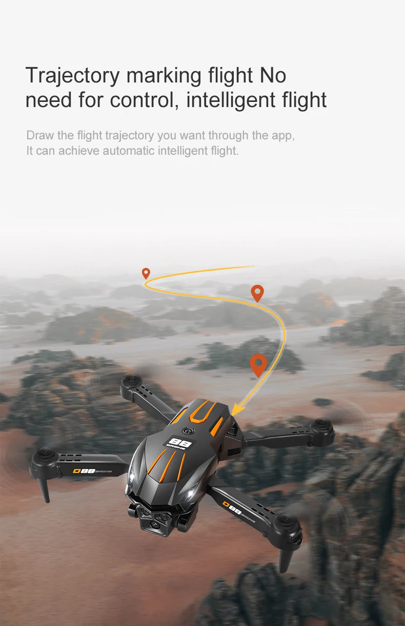 Xiaomi D88 Drone HD 8K double caméra photographie aérienne professionnelle flux optique vol stationnaire geste tir pliable quadrirotor ﻿