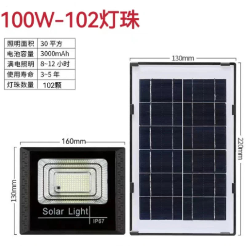 30-500W lampes solaires éclairage extérieur lumière de jardin projecteur ménage Rural lampadaires Super lumineux étanche applique chaude