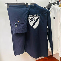 Cremieux quatre saisons survêtement Chemise pour Homme hommes chemise réglage deux pièces pantalons complets mode décontracté 100% coton Del France
