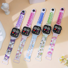Nouveau Hello Kitty enfants montres filles enfants montre de Sport électronique mode montre numérique femmes étudiant cadeau de noël