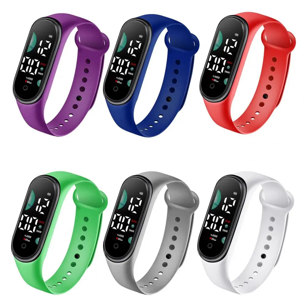 Montre de sport électronique pour enfants, étanche, grand écran de police, affichage LED, Shoous, date automatique, calendrier complet, montre numérique