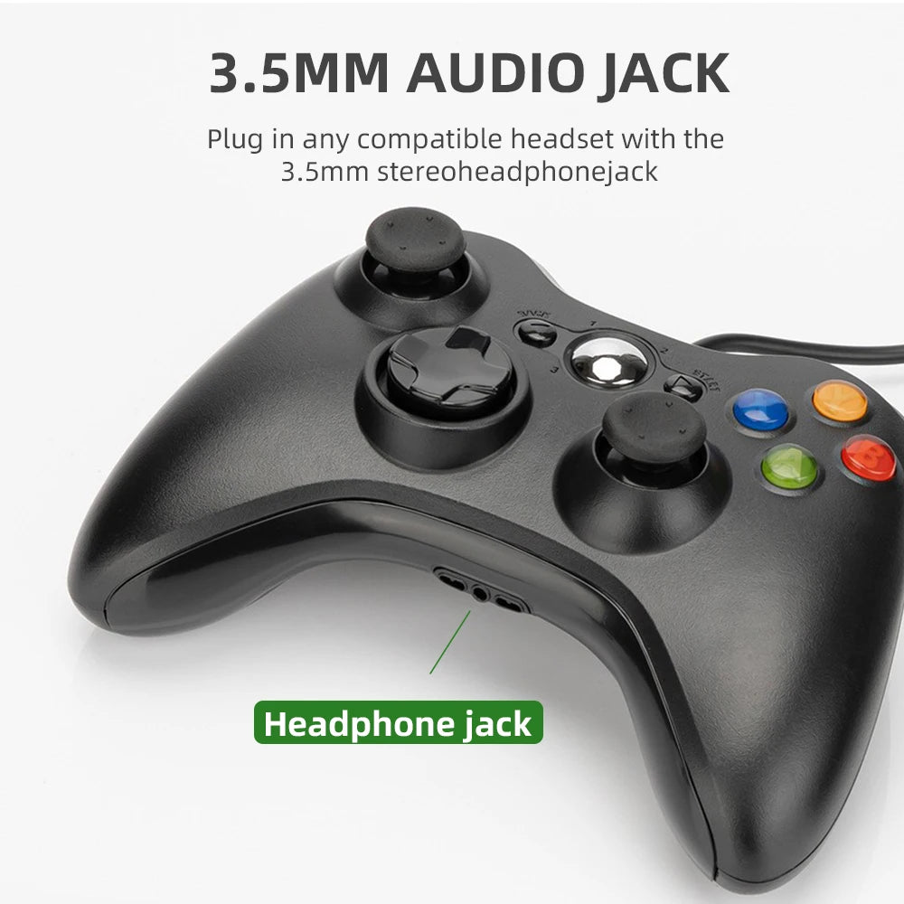 Le contrôleur de jeu filaire 360 prend en charge Xbox 360 et Windows 7/8/10, avec moteur intégré, plusieurs couleurs au choix