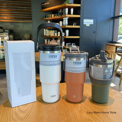 Tyeso Stainless Steel Thermos Coffee Mug, Double-Layer Insulated Travel Mug for Hot and Cold Drinks, Vacuum Flask, Car Water Bottle