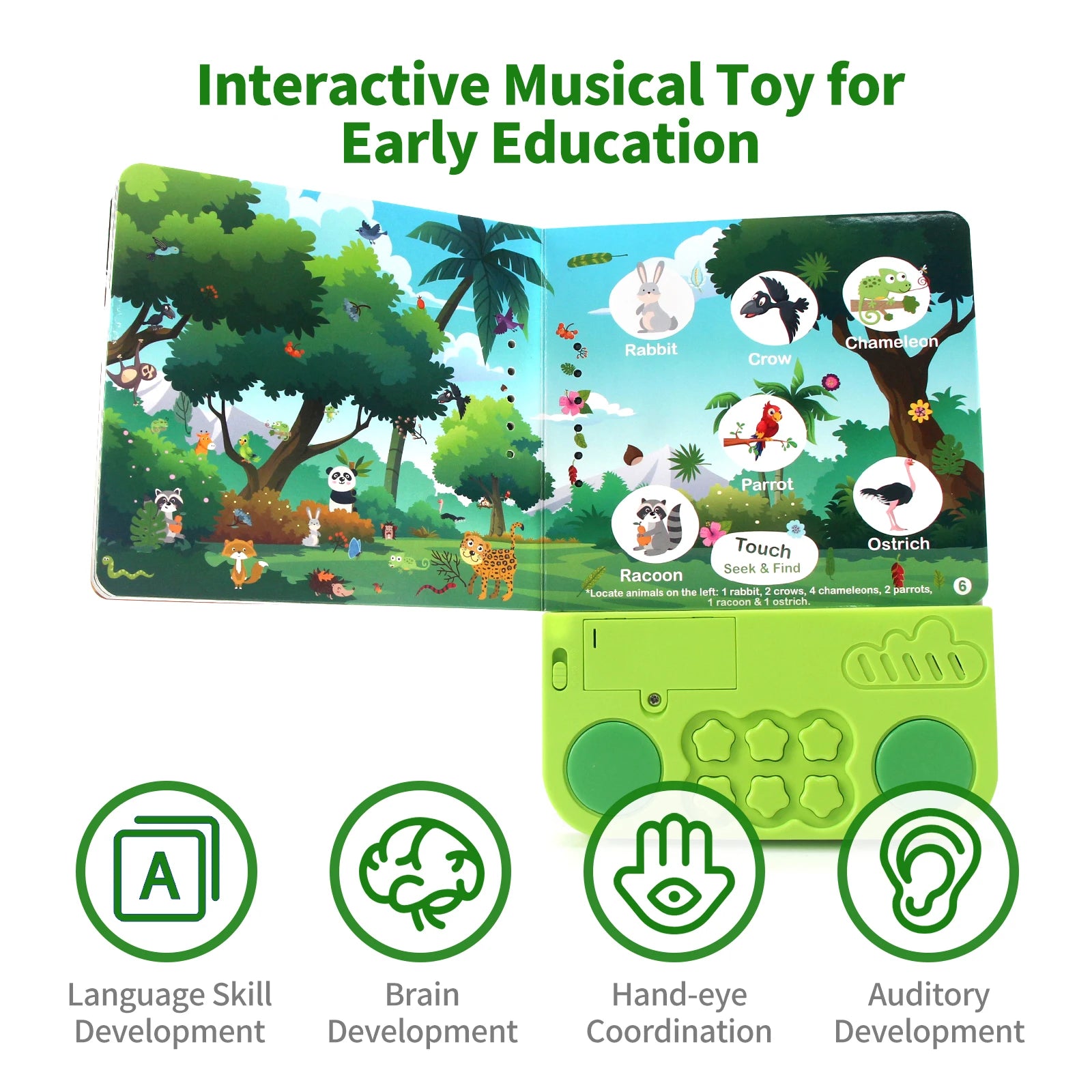 Livres Audio électroniques pour enfants, livres cognitifs avec mélodie et lumières, sons de batterie, jouets éducatifs interactifs préscolaires