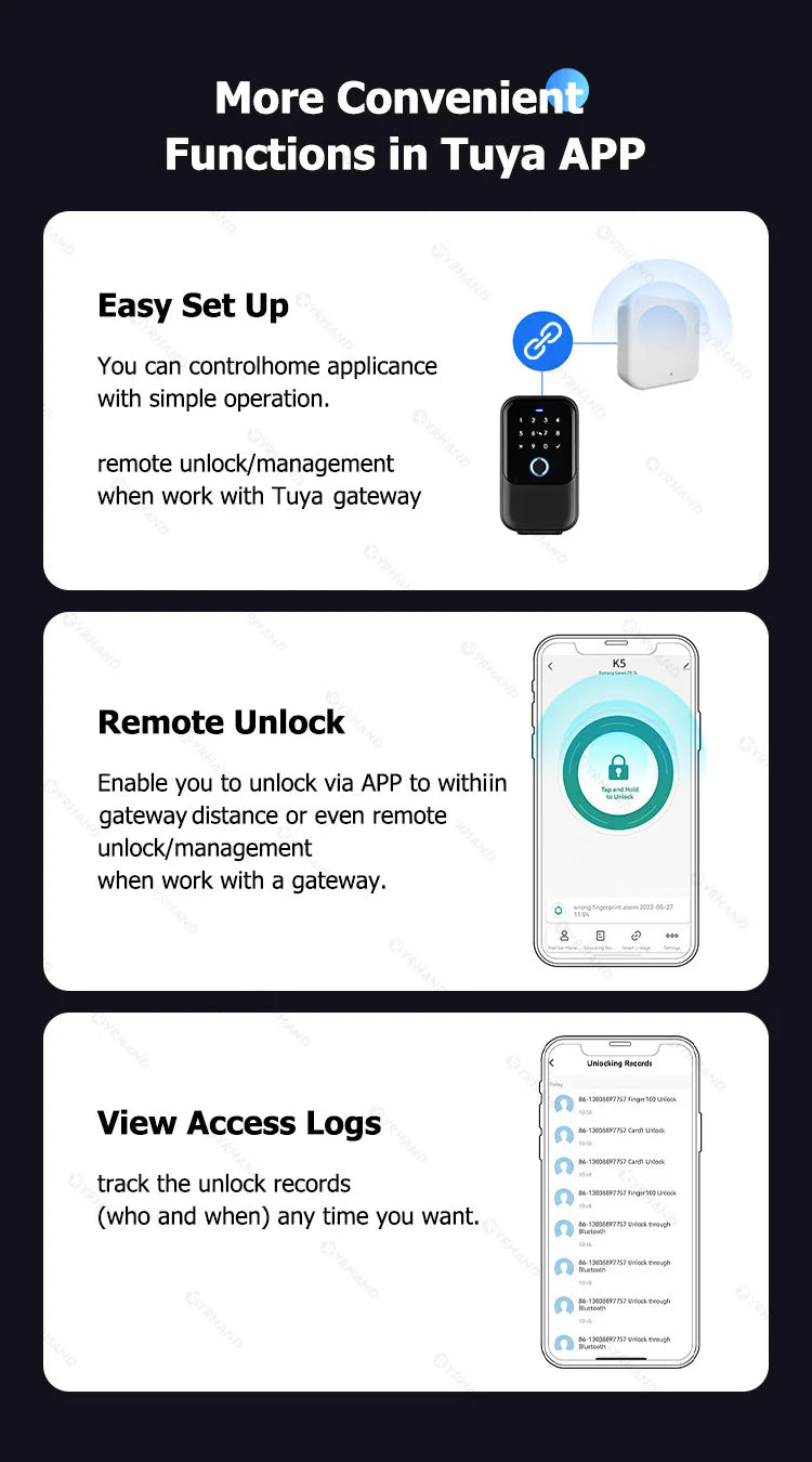 TTlock-Boîte de verrouillage à clé intelligente, sans fil, électronique, application, code numérique, Bluetooth, coffre-fort pour hôte