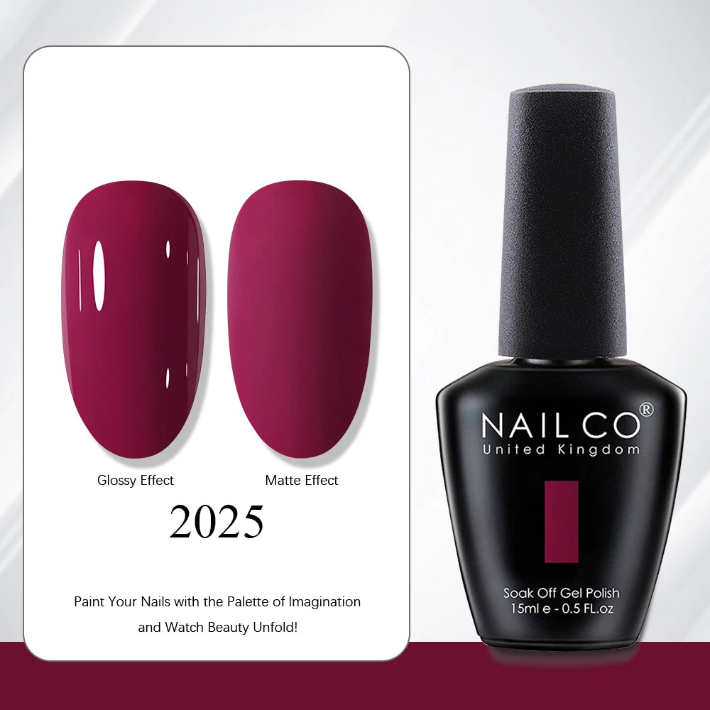NAILCO 15ml Vernis à ongles Gel Vernis Semi Permanent UV Gel Vernis manucure Vernis Nail Art Nude Gel Poliish