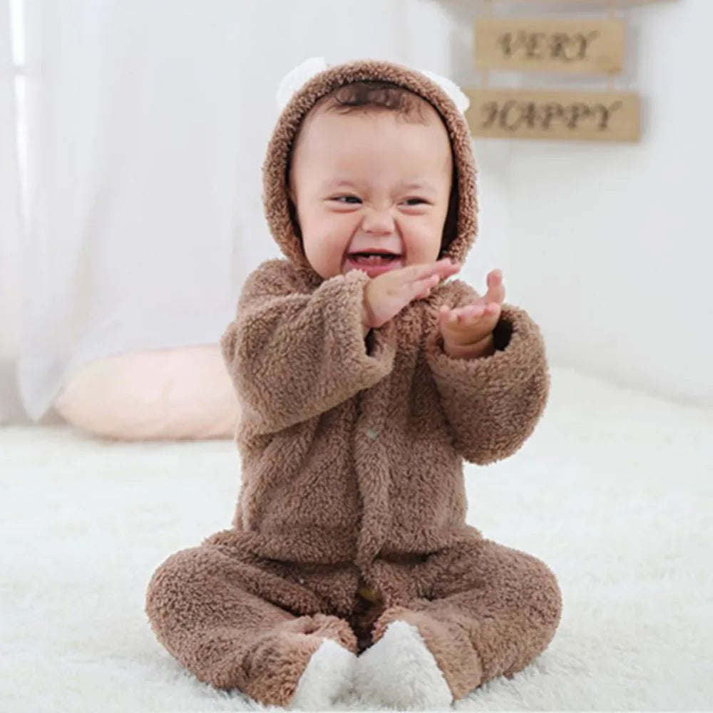 Nouveau-né bébé barboteuses hiver chaud polaire Bebe garçons fille Costume infantile filles vêtements Animal ensemble bébé combinaisons tenue de noël