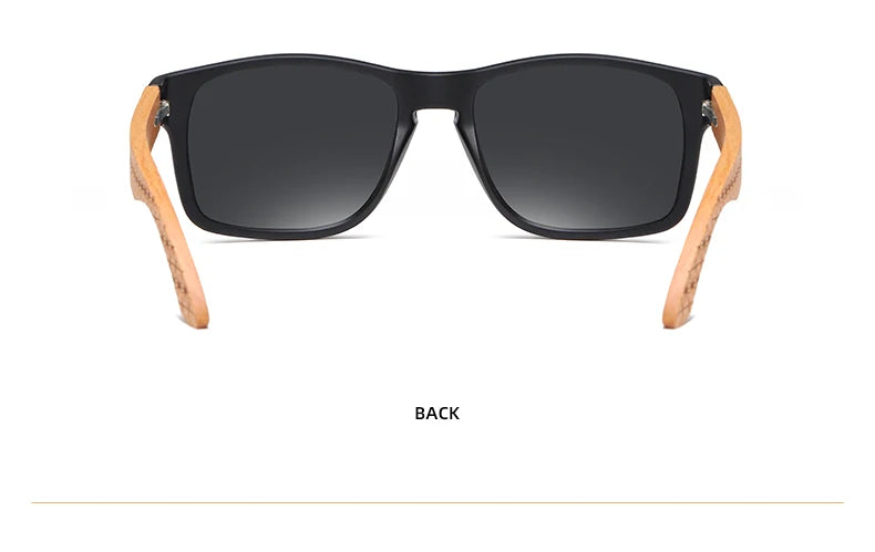 XSW-Lunettes de soleil polarisées faites à la main en bois de hêtre pour hommes, lunettes de soleil de conduite en plein air, charnière renforcée, design de marque, 5527