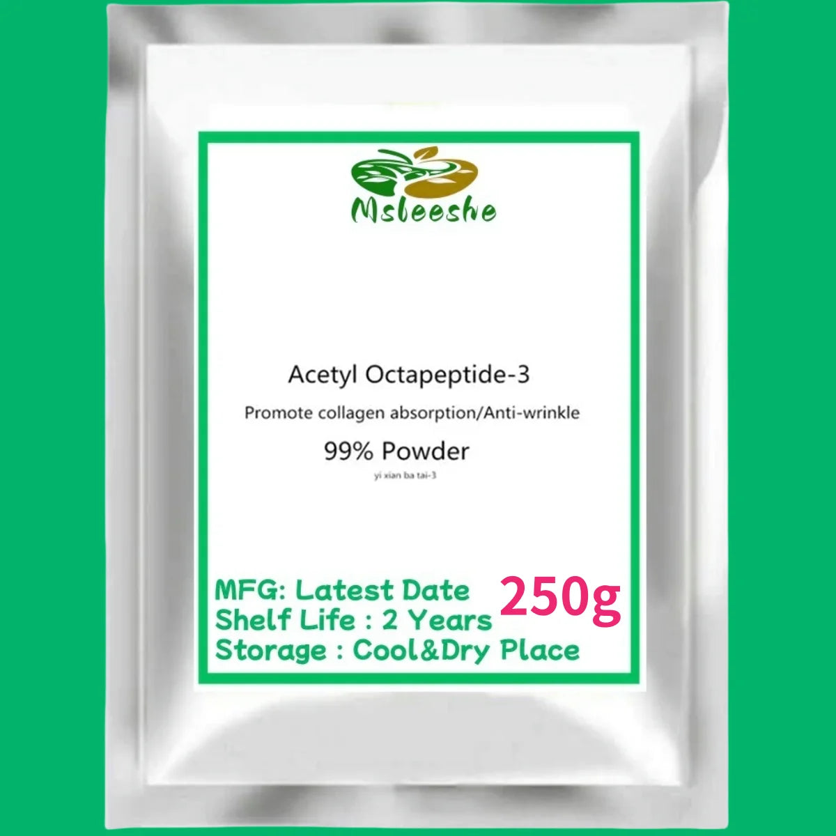 Poudre d'acétyl octapeptide-3/peptide SNAP-8 CAS de haute qualité 868844 -74-0 Promouvoir l'absorption du collagène/Anti-rides
