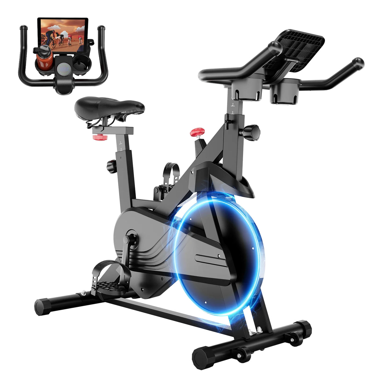 Superun Exercise Bike, 32-Level Magnetic Resistance Stationary Bike for Home, Low Noise Home Training Bike
