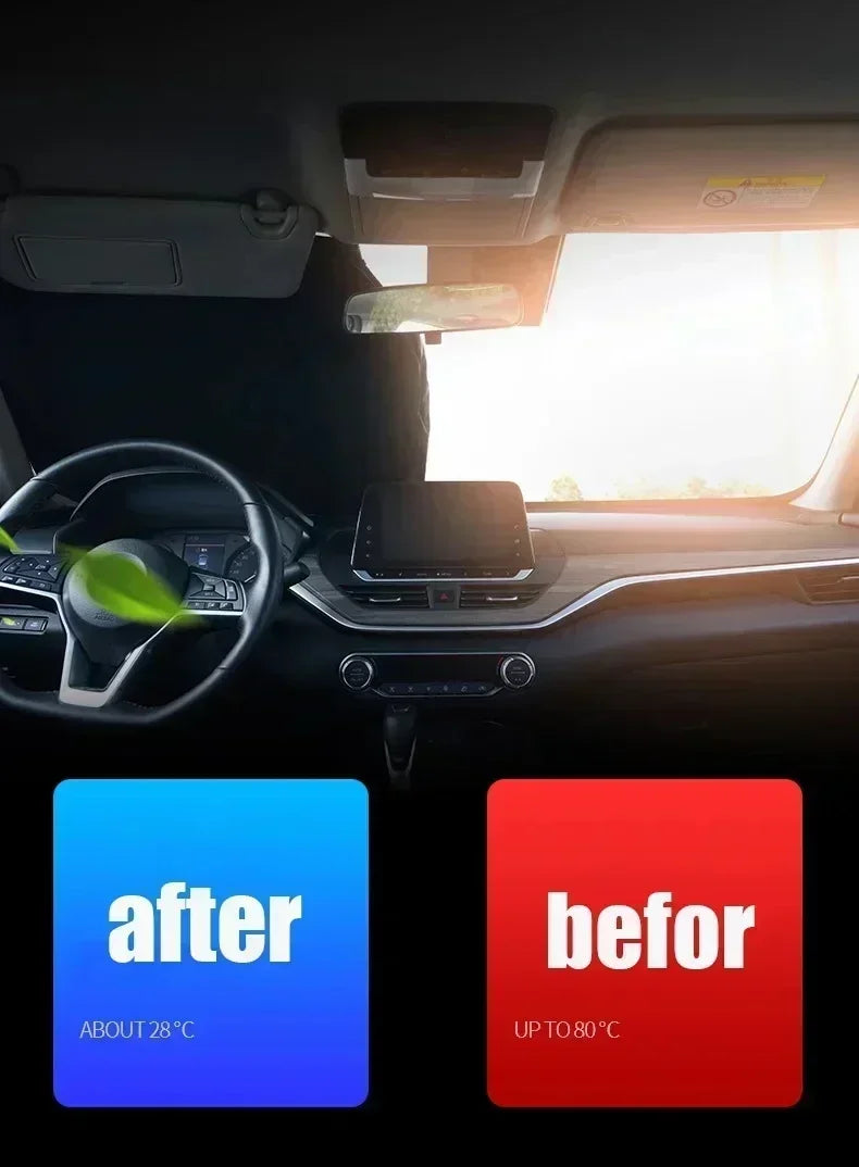 Pare-soleil de voiture, protection solaire, isolation thermique, intérieur général, rideau de pare-brise avant, outil de stationnement de voiture