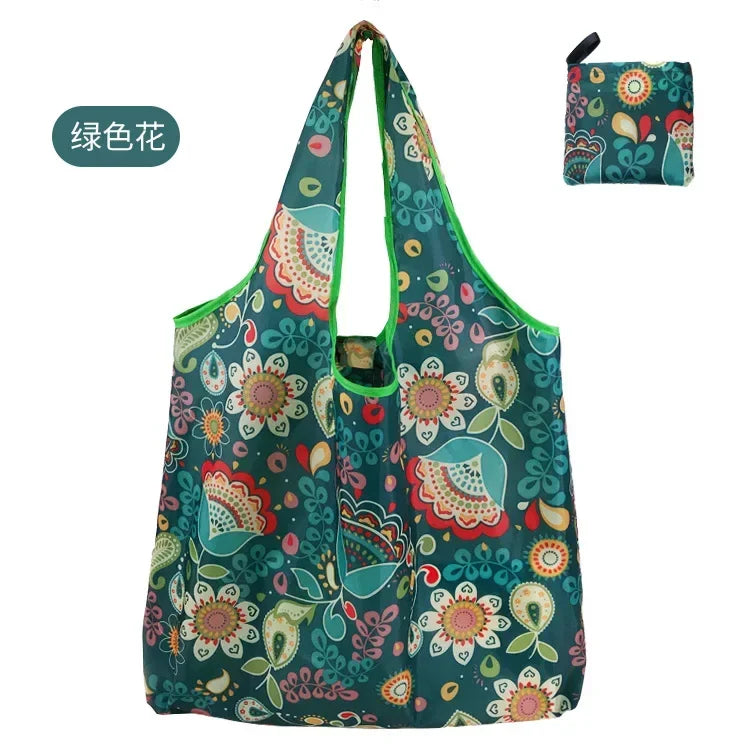 Grand Sac de Courses Réutilisable pour Femme, Fourre-Tout Pliant, Écologique, Réutilisable, Mallette d'Épicerie, Sacs à Main de Rangement